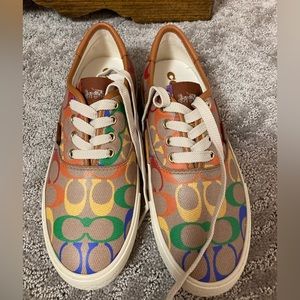 Multi color coach sneakers 👟